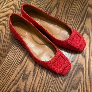 Talbots Red Tweet Flats size 9